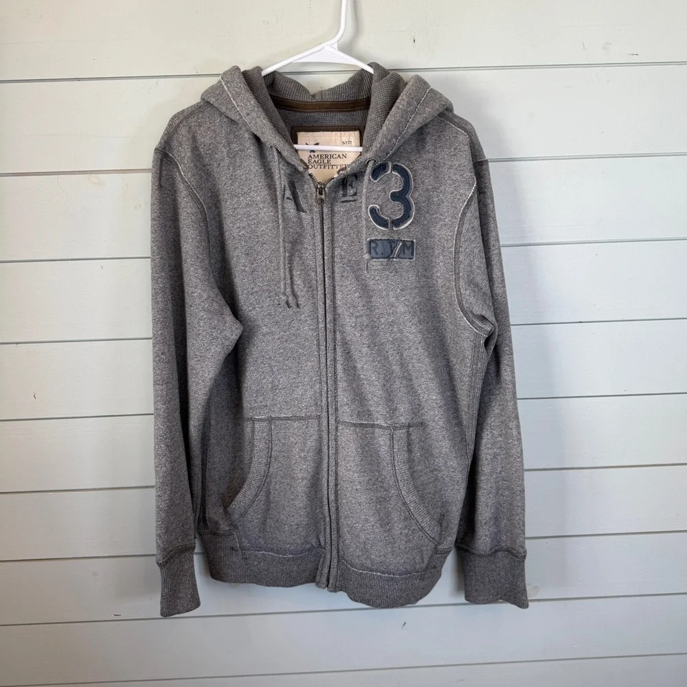 American Eagle Outfitter gray‎ full zip jacket men's size large